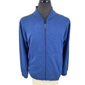 Large Charleston Threads Blue Full Zip Sweatshirt Pockets